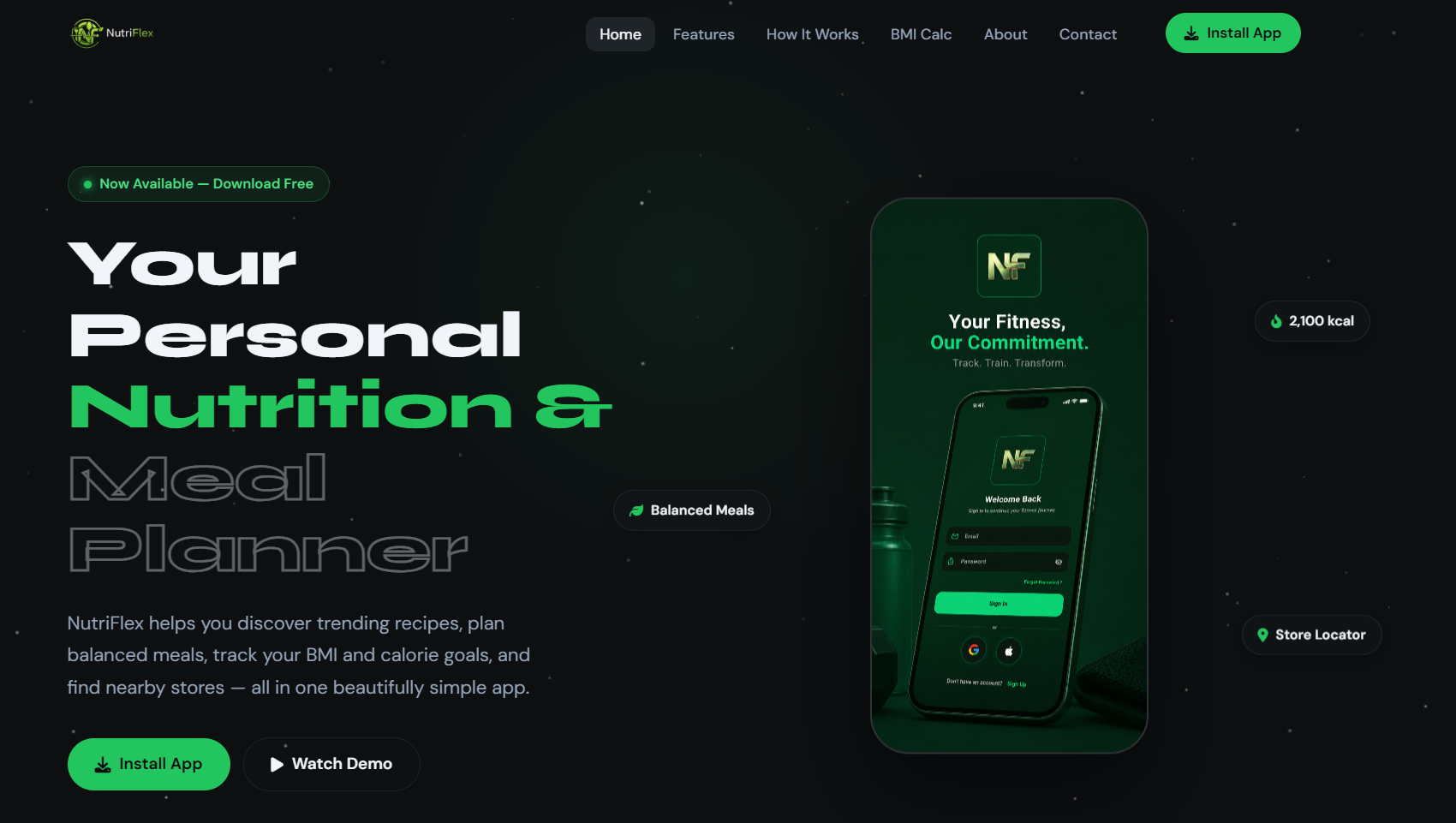 NutriFlex Landing Page